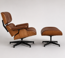 Ver imagem 4 de Poltrona Charles Eames com Puff - Freijó em Couro Telha