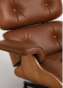 Ver imagem 5 de Poltrona Charles Eames com Puff - Freijó em Couro Telha