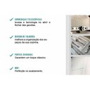 Ver imagem 5 de Cozinha Modulada Completa Bella 5 Peças (2aéreos+2balcões+1paneleiro) C5p121 Branco - Carraro