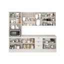 Ver imagem 3 de Cozinha Modulada Completa Bella 5 Peças (2aéreos+2balcões+1paneleiro) C5p121 Branco - Carraro