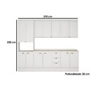 Ver imagem 2 de Cozinha Modulada Completa Bella 5 Peças (2aéreos+2balcões+1paneleiro) C5p121 Branco - Carraro