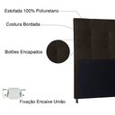 Ver imagem 3 de Cabeceira Solteiro 0,90m Berlim Suede Marrom - Pallazio