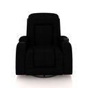 Ver imagem 2 de Poltrona do Papai Reclinável Giratória e Balanço Sala de Cinema Crihs Manual Glider PU Preto Brilho G23 - Gran Belo