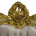 Ver imagem 3 de Poltrona Bege com Dourado Ideal para Hall Sala Escritório a:130 L:96 P:56