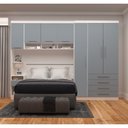 Ver imagem 1 de Guarda Roupa Dormitório Modulado Alpes Casal 1,38 m - Roupeiro Luciane M04:Azul