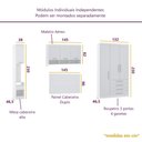 Ver imagem 5 de Guarda Roupa Dormitório Modulado Alpes Casal 1,38 m - Roupeiro Luciane M04:Azul