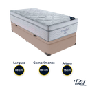 Ver imagem 3 de Cama Box Baú Solteiro Bege e Colchão Freedom Molas Ensacadas Ortobom