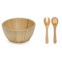 Ver imagem 1 de Saladeira de Bambu Mod 19 Cm Pegadores Separados - Ecologica Mimo