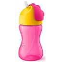 Ver imagem 1 de Avent- Copo Dinossauro Rosa Com Canudo Curvado 300 Ml- SCF798/02