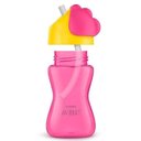 Ver imagem 2 de Avent- Copo Dinossauro Rosa Com Canudo Curvado 300 Ml- SCF798/02