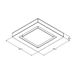 Plafon de Sobrepor LED Endy 29cmx29cm Bella Italia 127V - 3 Plafon de Sobrepor LED Endy 29cmx29cm Bella Italia 127V - 3