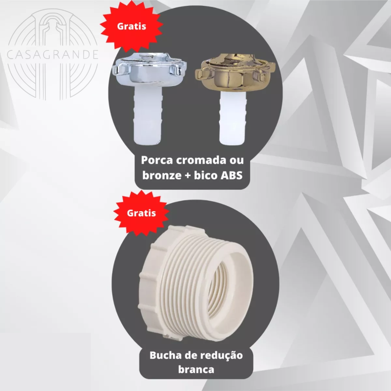 Torneira para Jardim Tanque Metal Alavanca Cromada 1128 C73 Cor:prateado Casagrande Mundial - 6