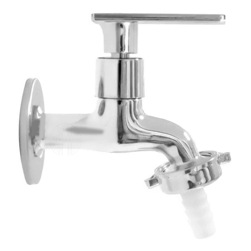 Torneira para Jardim Tanque Metal Alavanca Cromada 1128 C73 Cor:prateado Casagrande Mundial - 4