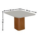 Ver imagem 4 de Conjunto Mesa de Jantar 90cm com 4 Cadeiras Estofadas Multimóveis Crrft-CON050 Madeirado/Off White/
