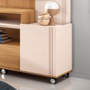 Ver imagem 3 de Estante Home Theater Timber Freijó Off White – HB Móveis