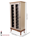 Ver imagem 5 de Adega para Vinho com 2 Portas de Vidro Fumê e Pés Luiz Xv - Amêndoa com Tampo e Base Imbuia Glazer