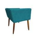 Ver imagem 2 de Banco Decorativo Nina Suede Azul Turquesa - Dominic Decor