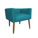 Ver imagem 1 de Banco Decorativo Nina Suede Azul Turquesa - Dominic Decor