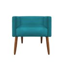 Ver imagem 3 de Banco Decorativo Nina Suede Azul Turquesa - Dominic Decor