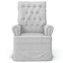 Ver imagem 7 de Kit 02 Poltronas de Amamentação e Descanso Com Balanço Laís G05 Linho Cinza Claro - Mpozenato