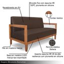 Ver imagem 3 de Conjunto de Sofá G63 Namoradeira e Poltrona 160cm Marrom Gran Belo