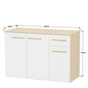 Ver imagem 3 de Balcão Auxiliar Modulado Bancada Cozinha Compacta Bege/Dubai/Branco