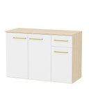 Ver imagem 2 de Balcão Auxiliar Modulado Bancada Cozinha Compacta Bege/Dubai/Branco