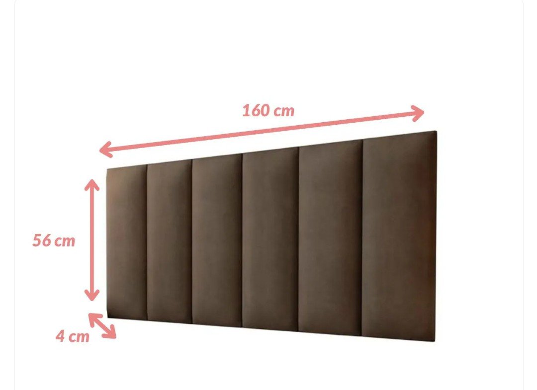 Cabeceira para Cama Casal Luxo Box 1.60 Julia Charme Painel estofada Marrom - 2