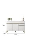 Ver imagem 2 de Kit Balcão de Pia com Tampo e Aereo 150 Cm 6 Portas 1 Gaveta Madrid - Supremo/supremo/cp-freijó