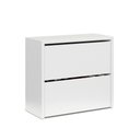 Ver imagem 5 de Sapateira Banco Organizadora 2 Portas Basculantes Hall de Entrada Closet Mel - Branco