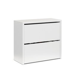 Sapateira Banco Organizadora 2 Portas Basculantes Hall de Entrada Closet Mel - Branco - 5