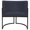 Ver imagem 3 de Poltrona Decorativa para Recepção Luna Suede Base de Ferro Preto