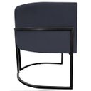 Ver imagem 4 de Poltrona Decorativa para Recepção Luna Suede Base de Ferro Preto
