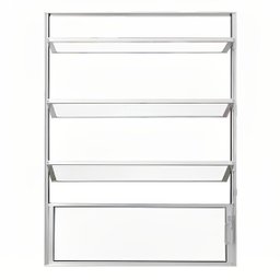 Janela de Alumínio Branco | Vitro Basculante 4 Folhas | Linha Fortline | Atlântica A=0,80m x L=0,60m - 4