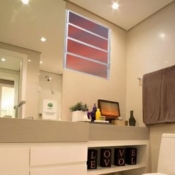 Janela de Alumínio Branco | Vitro Basculante 4 Folhas | Linha Fortline | Atlântica A=0,80m x L=0,60m - 7