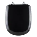 Ver imagem 1 de Assento Sanitário Almofadada Paris Preto Para Bacia Ideal Standard