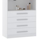 Ver imagem 4 de Guarda Roupa Modulado 90cm 2 Portas 4 Gavetas Taiga Branco L01 - Mpozenato