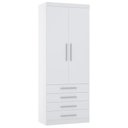 Ver imagem 2 de Guarda Roupa Modulado 90cm 2 Portas 4 Gavetas Taiga Branco L01 - Mpozenato