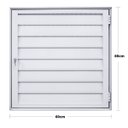 Ver imagem 2 de Porta Alçapão Alumínio Branco | Venezianas Ventiladas | Linha Fortline | Atlântica A=0,60m x L=0,60m