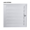 Ver imagem 4 de Porta Alçapão Alumínio Branco | Venezianas Ventiladas | Linha Fortline | Atlântica A=0,60m x L=0,60m
