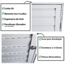 Ver imagem 5 de Porta Alçapão Alumínio Branco | Venezianas Ventiladas | Linha Fortline | Atlântica A=0,60m x L=0,60m