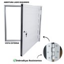 Ver imagem 3 de Porta Alçapão Alumínio Branco | Venezianas Ventiladas | Linha Fortline | Atlântica A=0,60m x L=0,60m