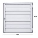 Ver imagem 2 de Porta Alçapão Alumínio Branco | Venezianas Ventiladas | Linha Fortline | Atlântica A=0,80m x L=0,80m