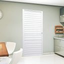 Ver mais imagens de Porta Veneziana de Giro Direita Alumínio Branco | Linha Fortline | Atlântica A=2,10m x L=0,66m