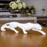 Escultura Decorativa Pantera Ataque em Cerâmica Branco 16x72x10 cm - D'Rossi - 2