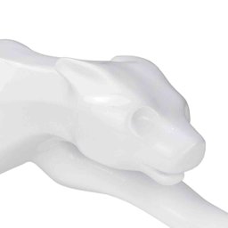 Escultura Decorativa Pantera Ataque em Cerâmica Branco 16x72x10 cm - D'Rossi - 4