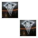 Ver imagem 2 de Kit Lustre Cristal,teto,sala de Jantar/estar Base 40x40cm