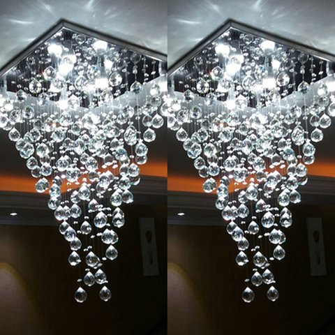 Kit Lustre Cristal,teto,sala de Jantar/estar Base 40x40cm