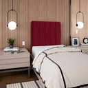 Ver mais imagens de Cabeceira Solteiro 90 Cm com Frame Carla Suede Vinho Artte