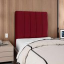 Ver imagem 2 de Cabeceira Solteiro 90 Cm com Frame Carla Suede Vinho Artte